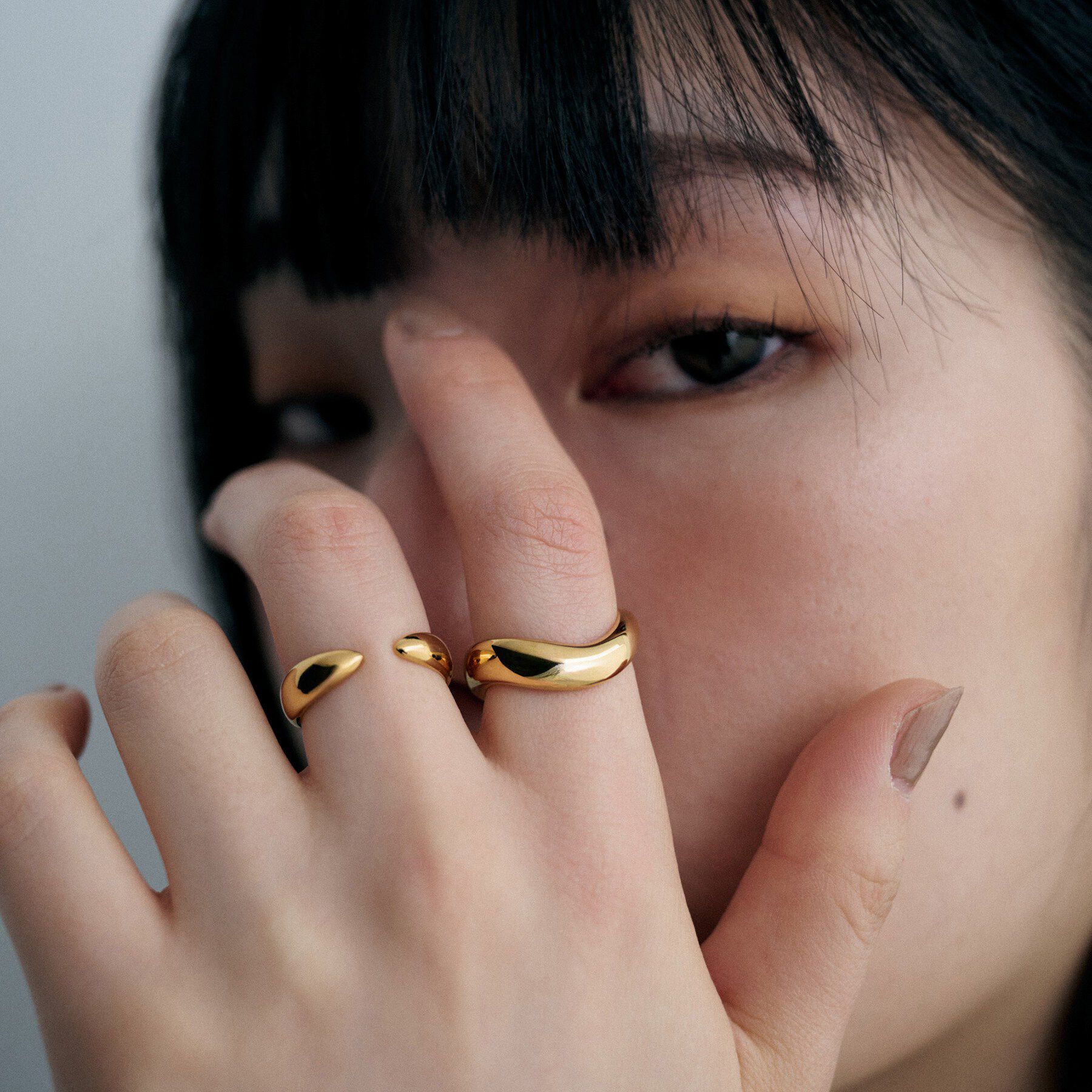 COCOSHNIK ONKITSCH「シルバー ウェーブラインリングL GP」|リング|