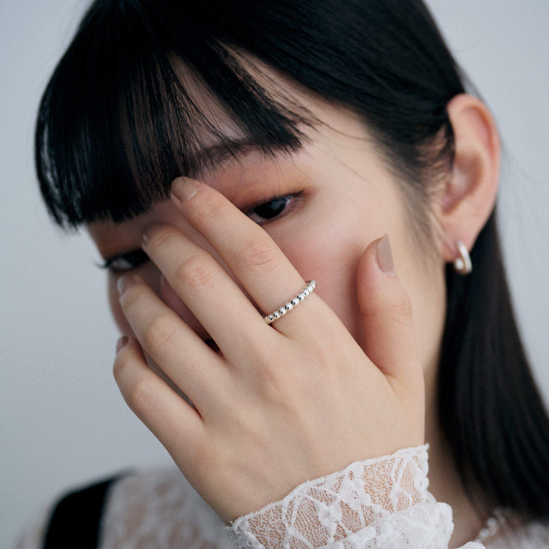 COCOSHNIK ONKITSCH「シルバー ボールラインリング」|リング|