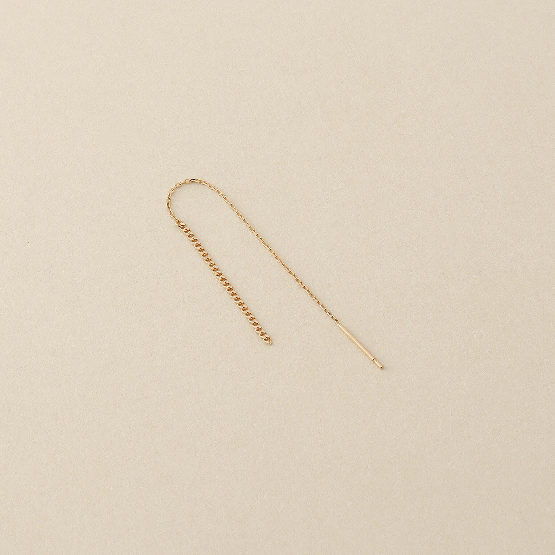 COCOSHNIK ONKITSCH「K10カーブ・ケーブルチェーン アメリカンピアス」|ピアス|