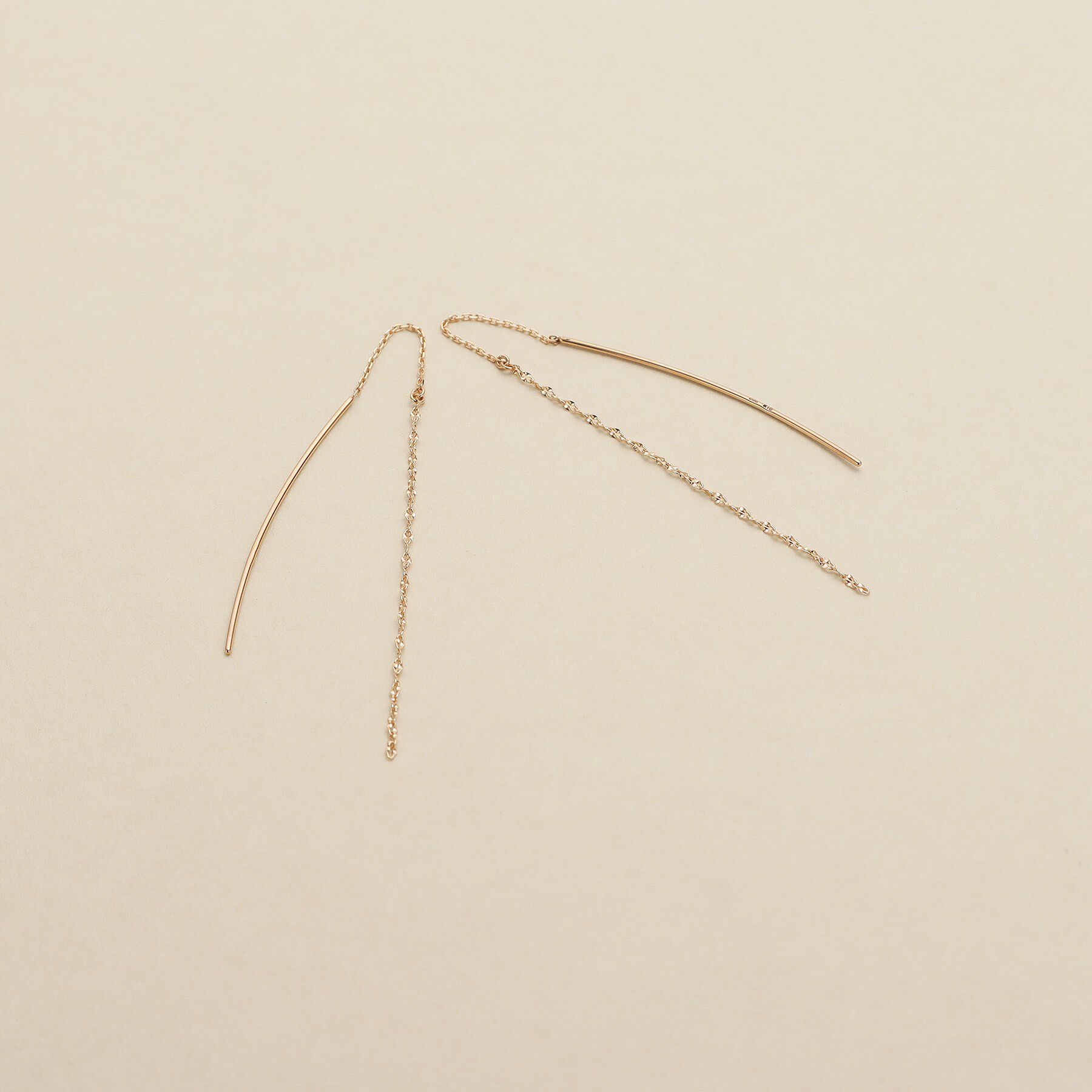 COCOSHNIK ONKITSCH「K10アーチバー モーグルチェーンピアス」|ピアス|