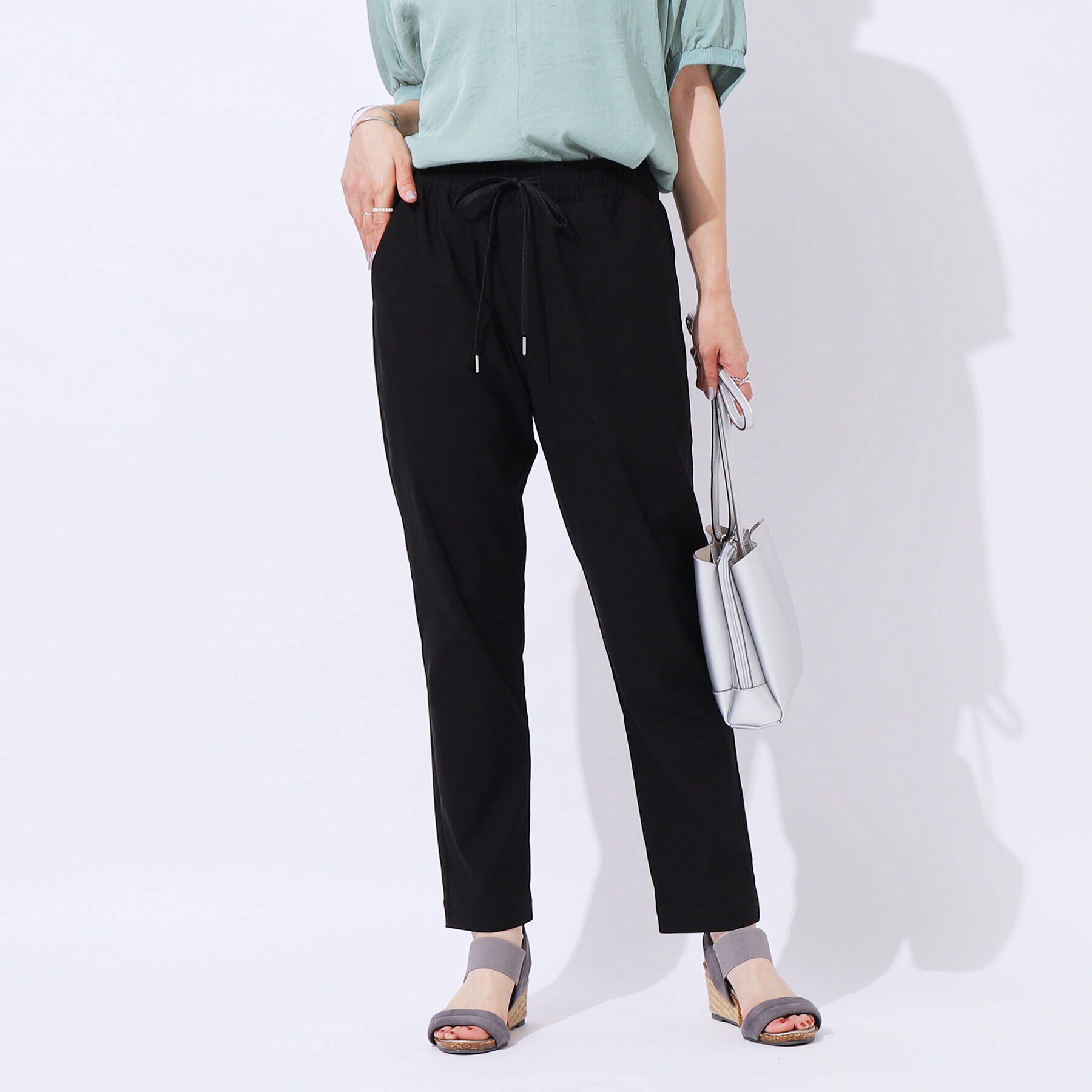 SHOO･LA･RUE「【SS-3L/無理せずスリム】 ぐんぐん伸びる イージーテーパードパンツ」|その他|