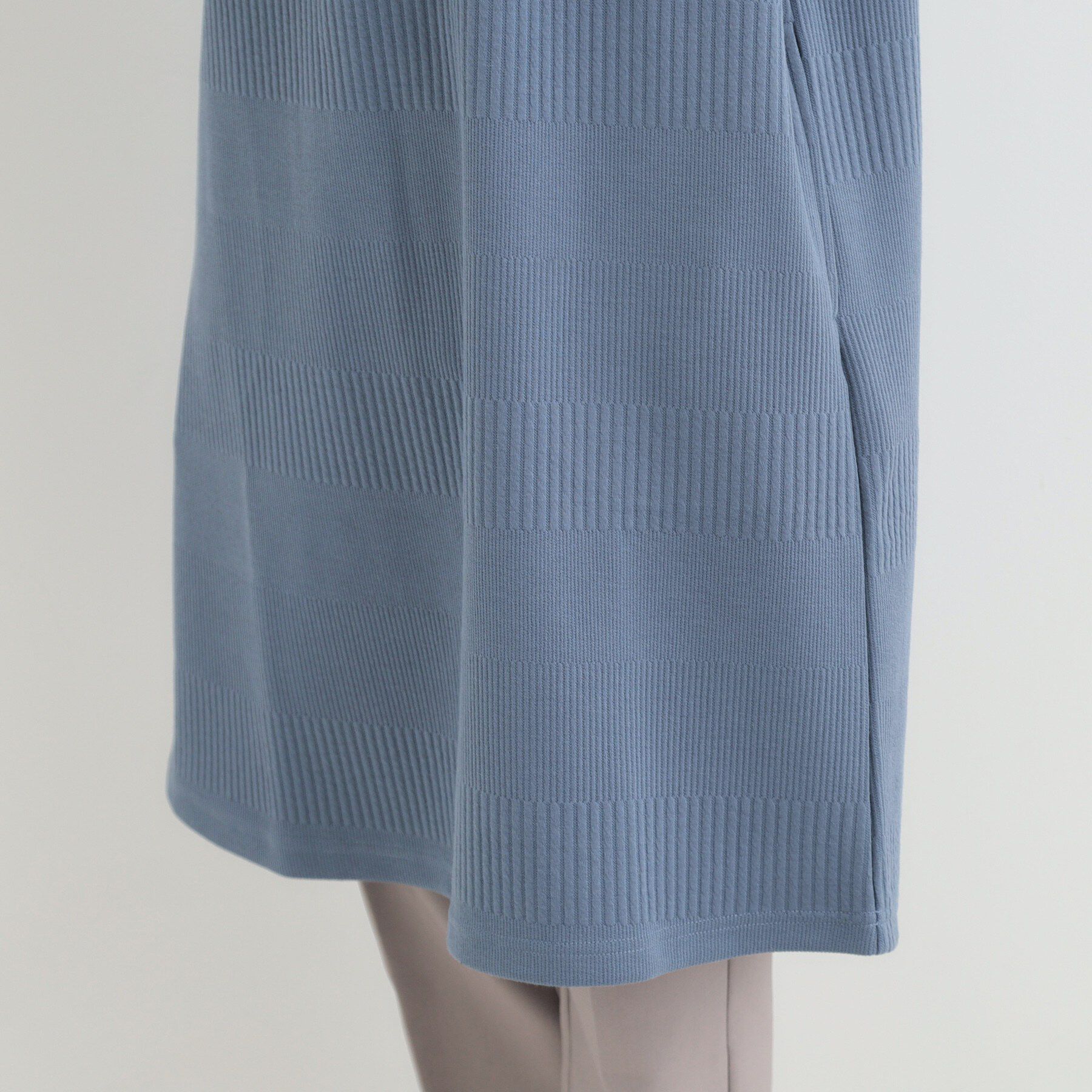 SHOO･LA･RUE「【体型カバー/洗濯機可/S-LL】お袖ストライプAラインチュニック」|チュニック|