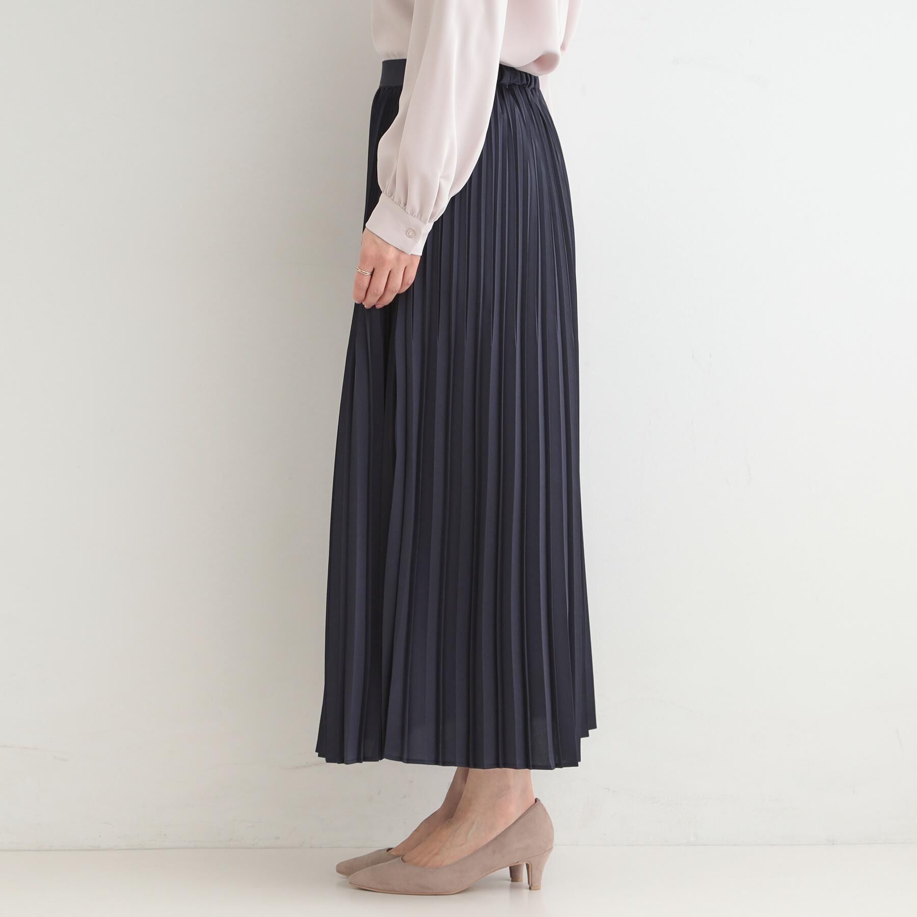 SHOO･LA･RUE「【着丈選べる】微ラメプリーツスカート」|スカート|