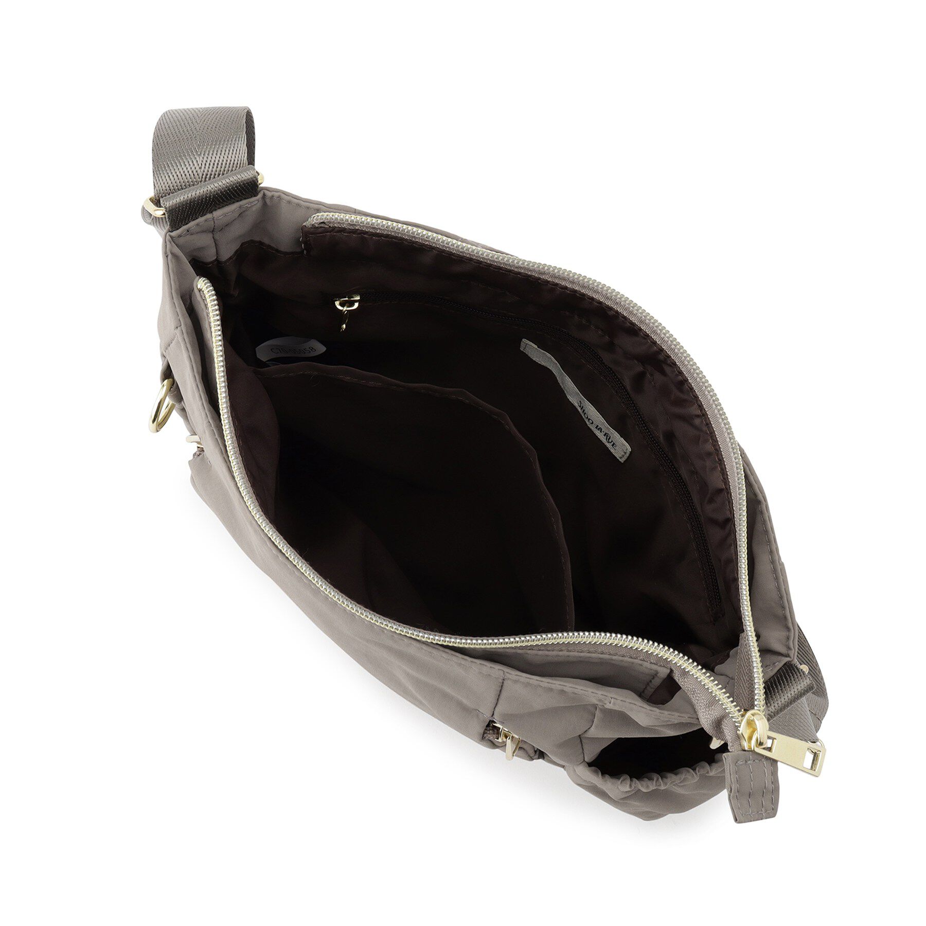 SHOO･LA･RUE「【撥水】縦ファスナー8ポケットショルダーバッグ」|ショルダー・メッセンジャー|