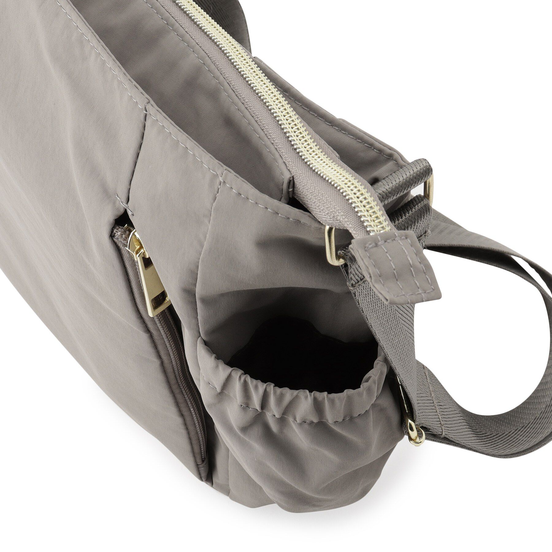 SHOO･LA･RUE「【撥水】縦ファスナー8ポケットショルダーバッグ」|ショルダー・メッセンジャー|