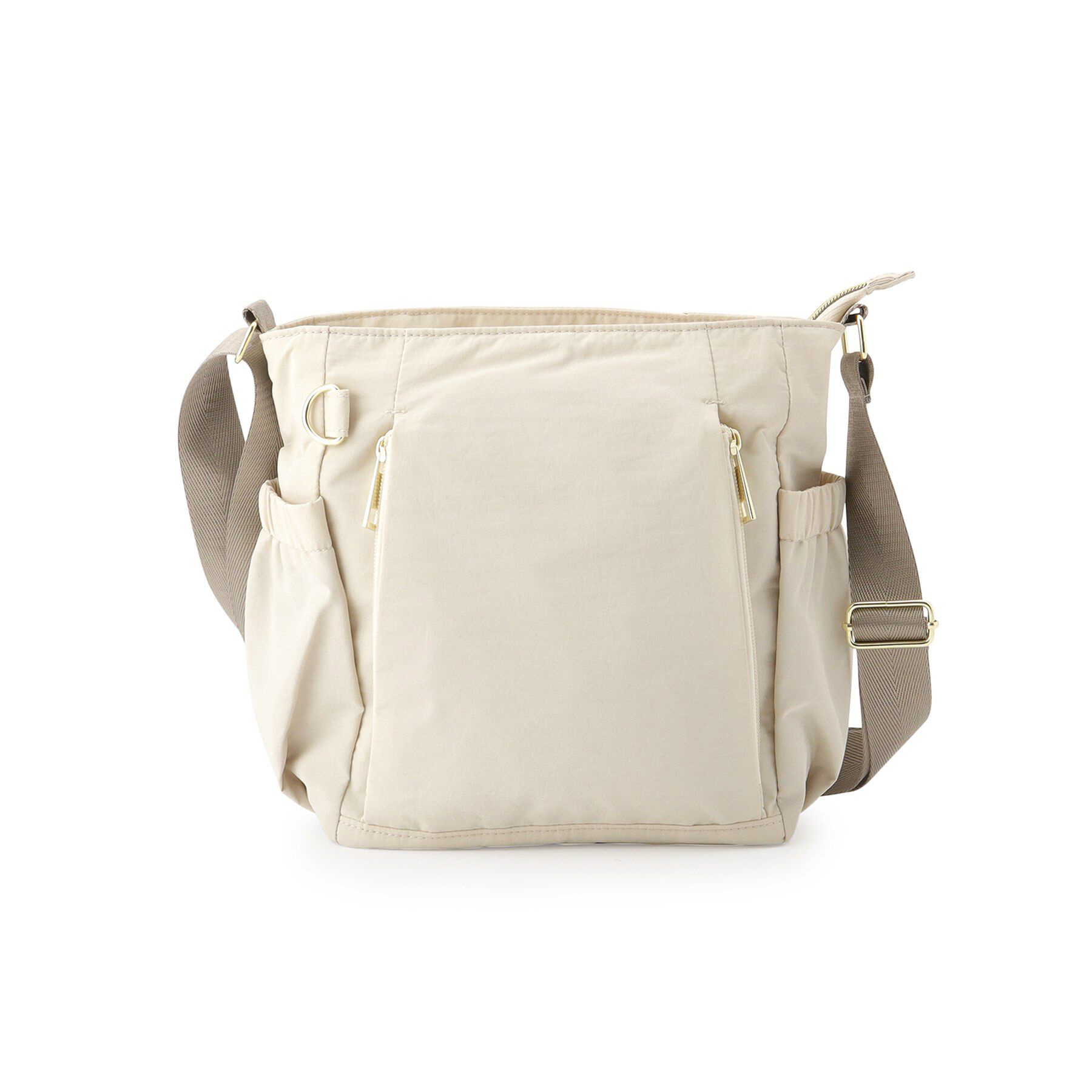 SHOO･LA･RUE「【撥水】縦ファスナー8ポケットショルダーバッグ」|ショルダー・メッセンジャー|