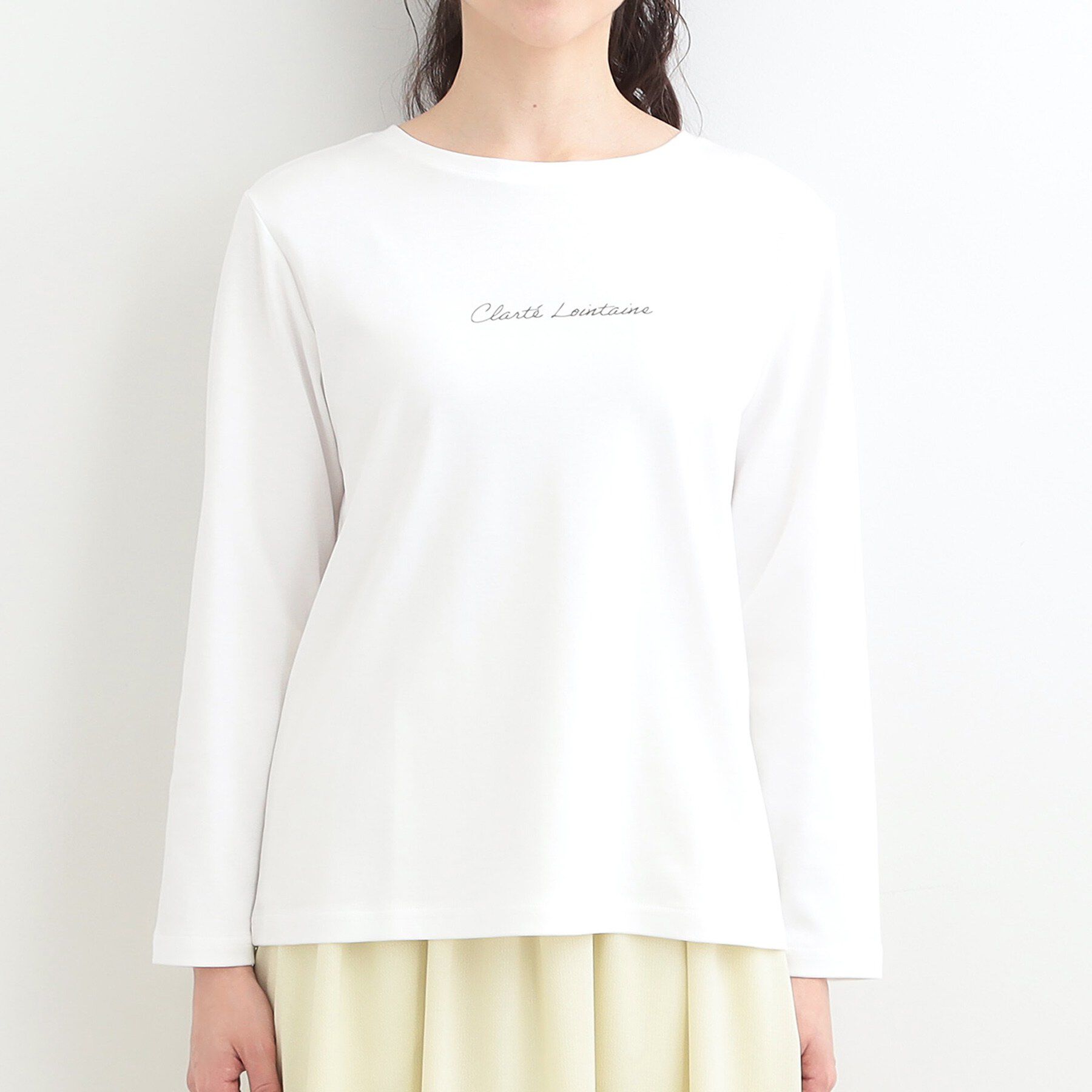 SHOO･LA･RUE「【接触冷感/UVカット/抗菌防臭】スムース ロゴロンT」|Tシャツ・カットソー|