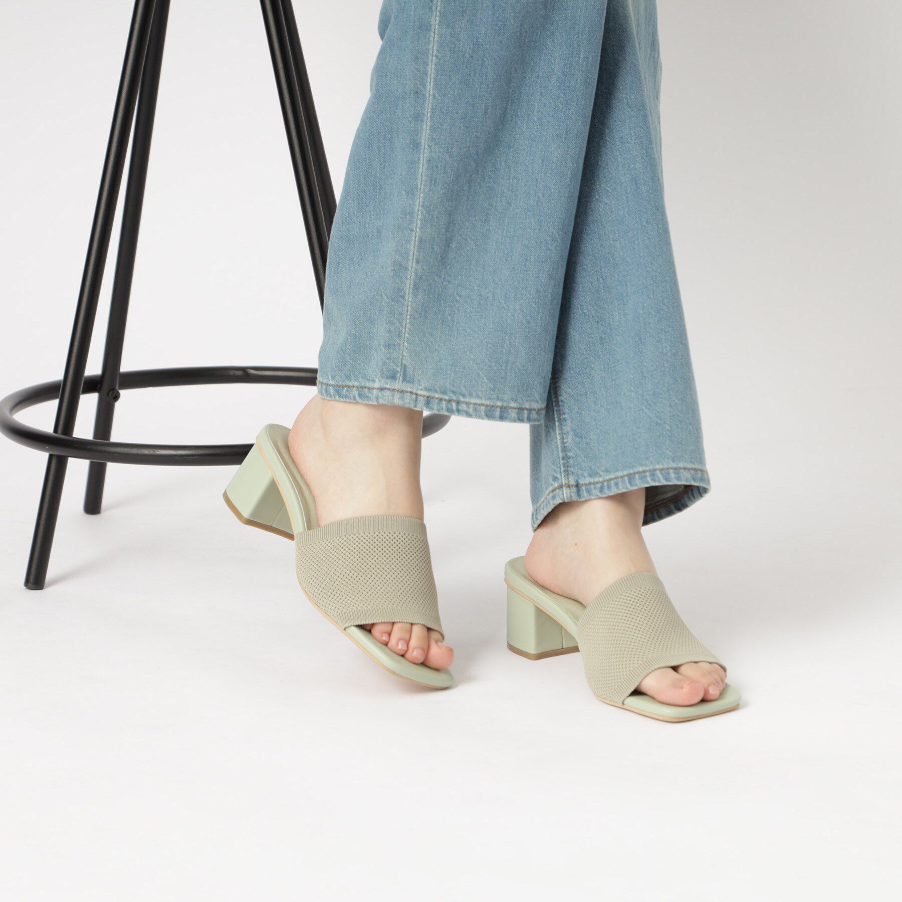 ESPERANZA「ニットアッパーミュールサンダル 24SS」|サンダル|