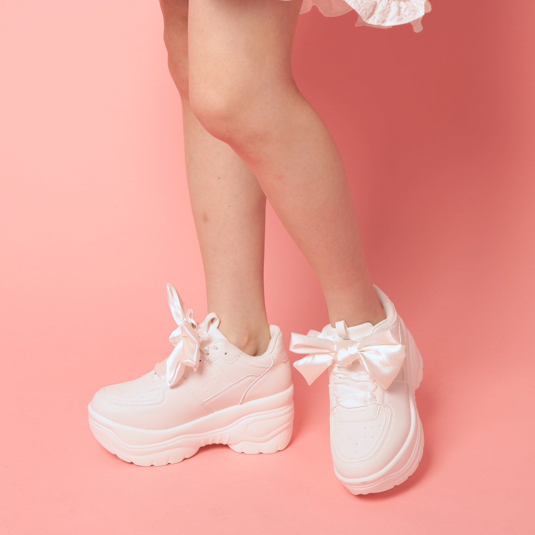 csT&P「厚底リボン取り外し可スニーカー」|スニーカー|