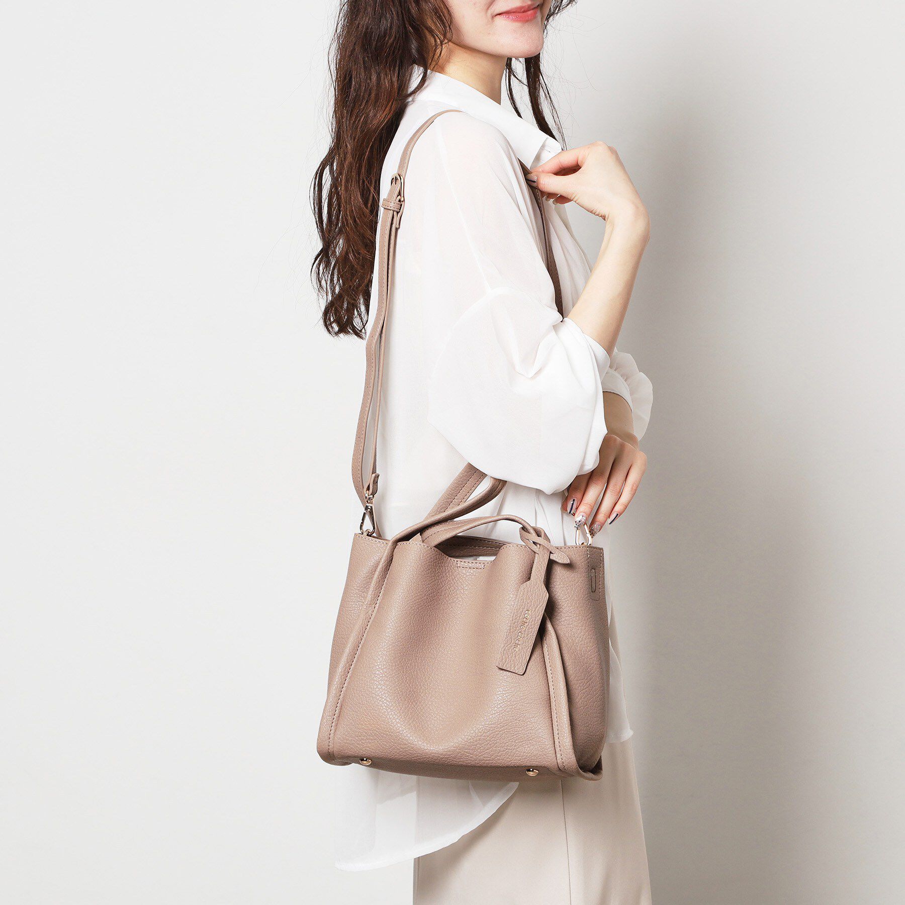 ESPERANZA「ミニショルダー付きミニトートバッグ」|トートバッグ|オーク(034)