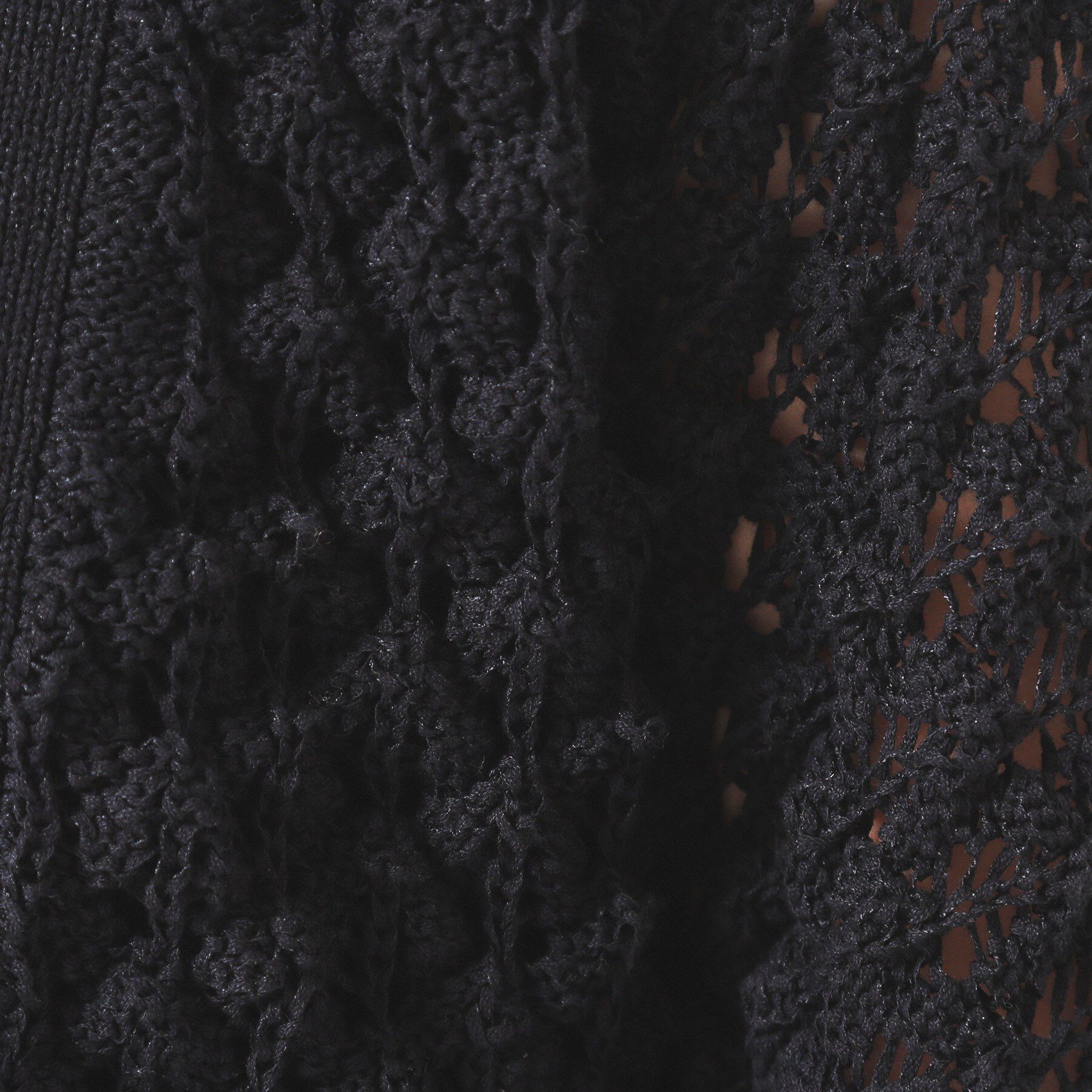 SunaUna「【透かし編み／ラメ入り】ドルマンスリーブボレロ」|カーディガン|