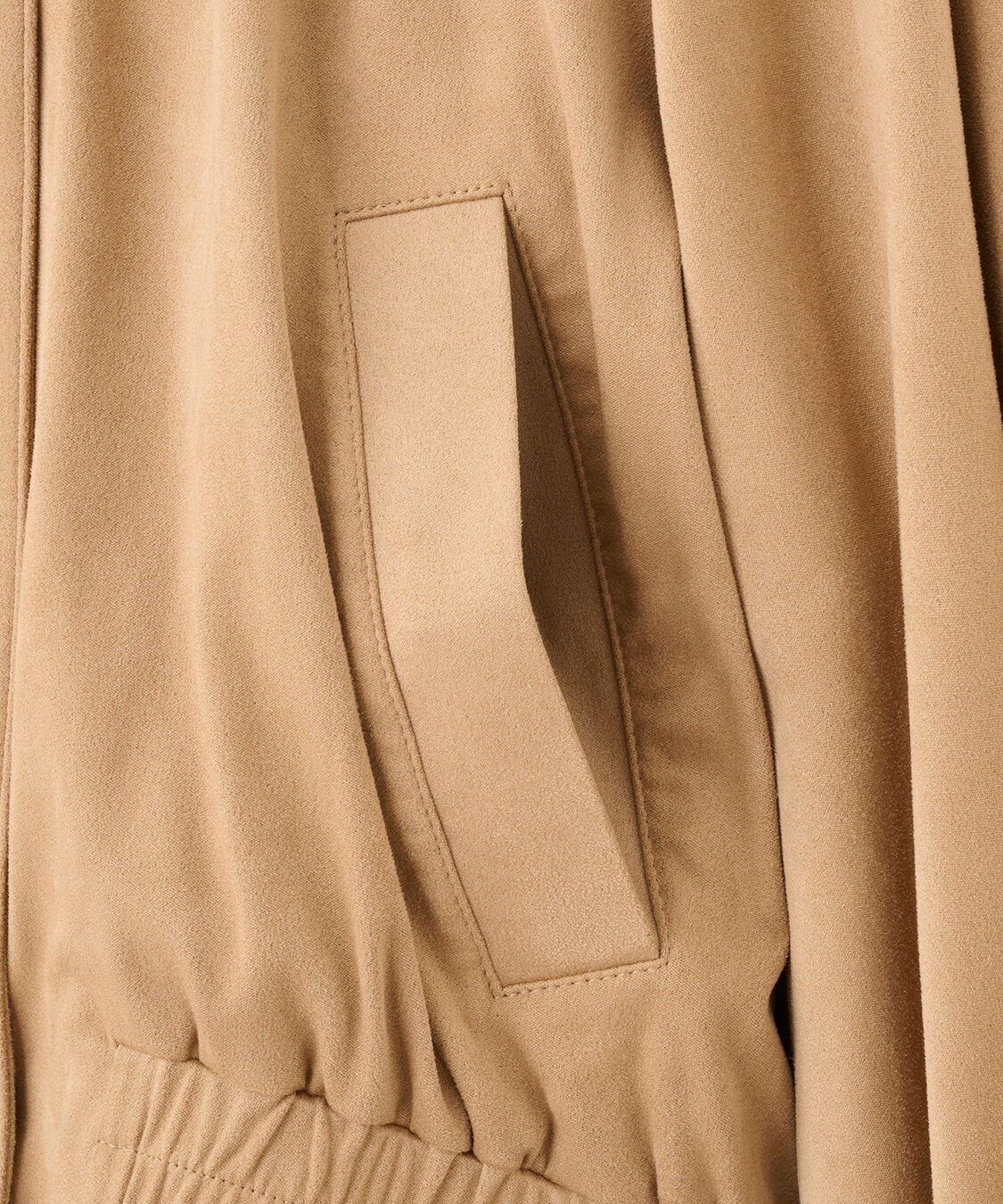 COCO DEAL「ギャザーボリュームスウェードブルゾン」|ブルゾン・スタジャン|