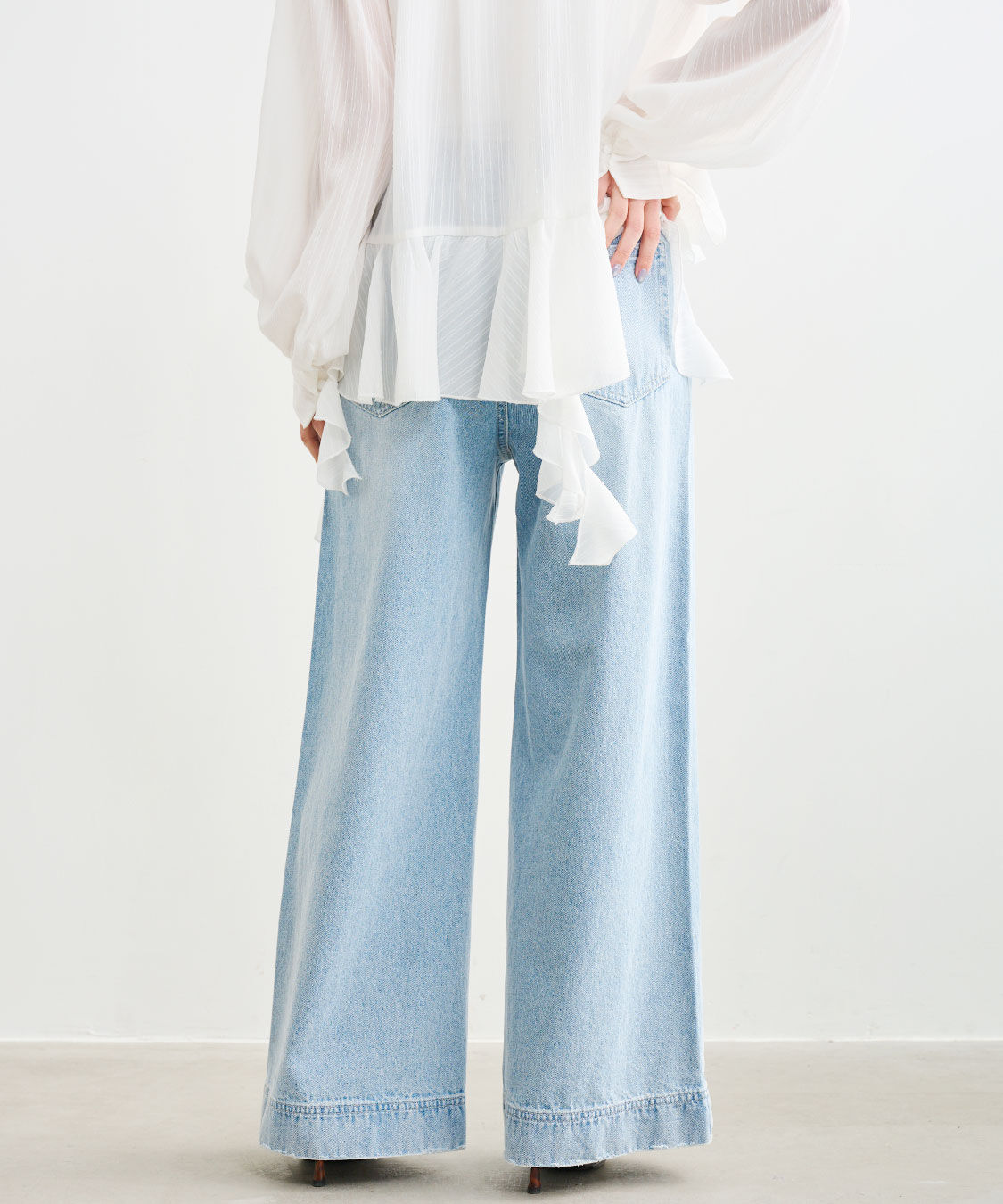 COCO DEAL「フレアワイドデニムパンツ」|デニム|