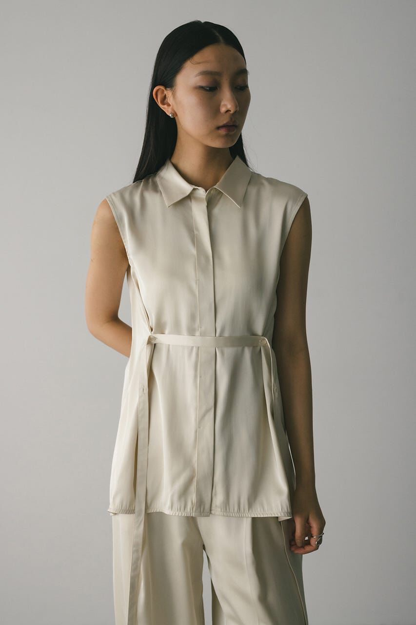 STYLEMIXER「サテンベルトシャツ」|シャツ・ブラウス|