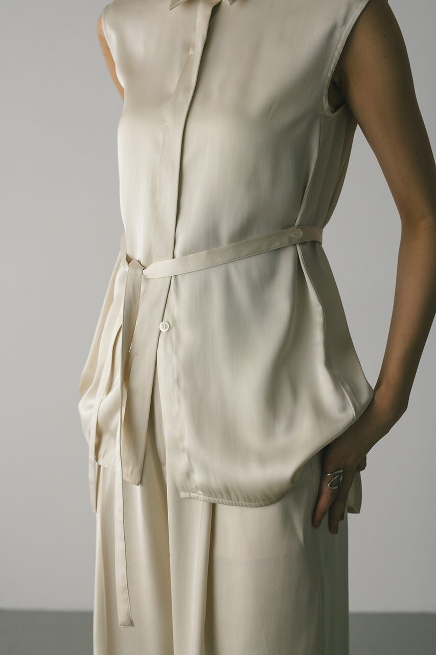 STYLEMIXER「サテンベルトシャツ」|シャツ・ブラウス|