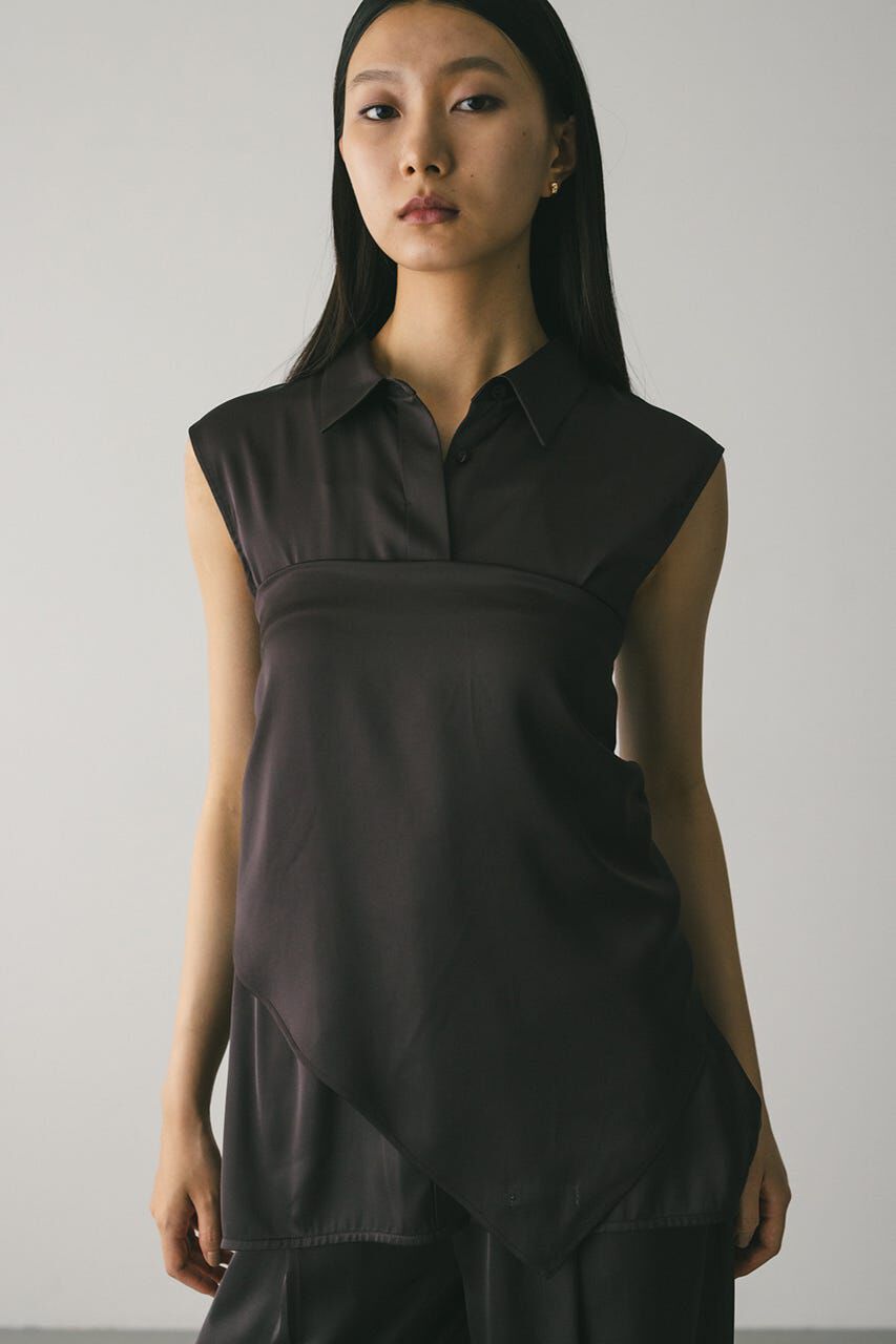 STYLEMIXER「サテンベルトシャツ」|シャツ・ブラウス|