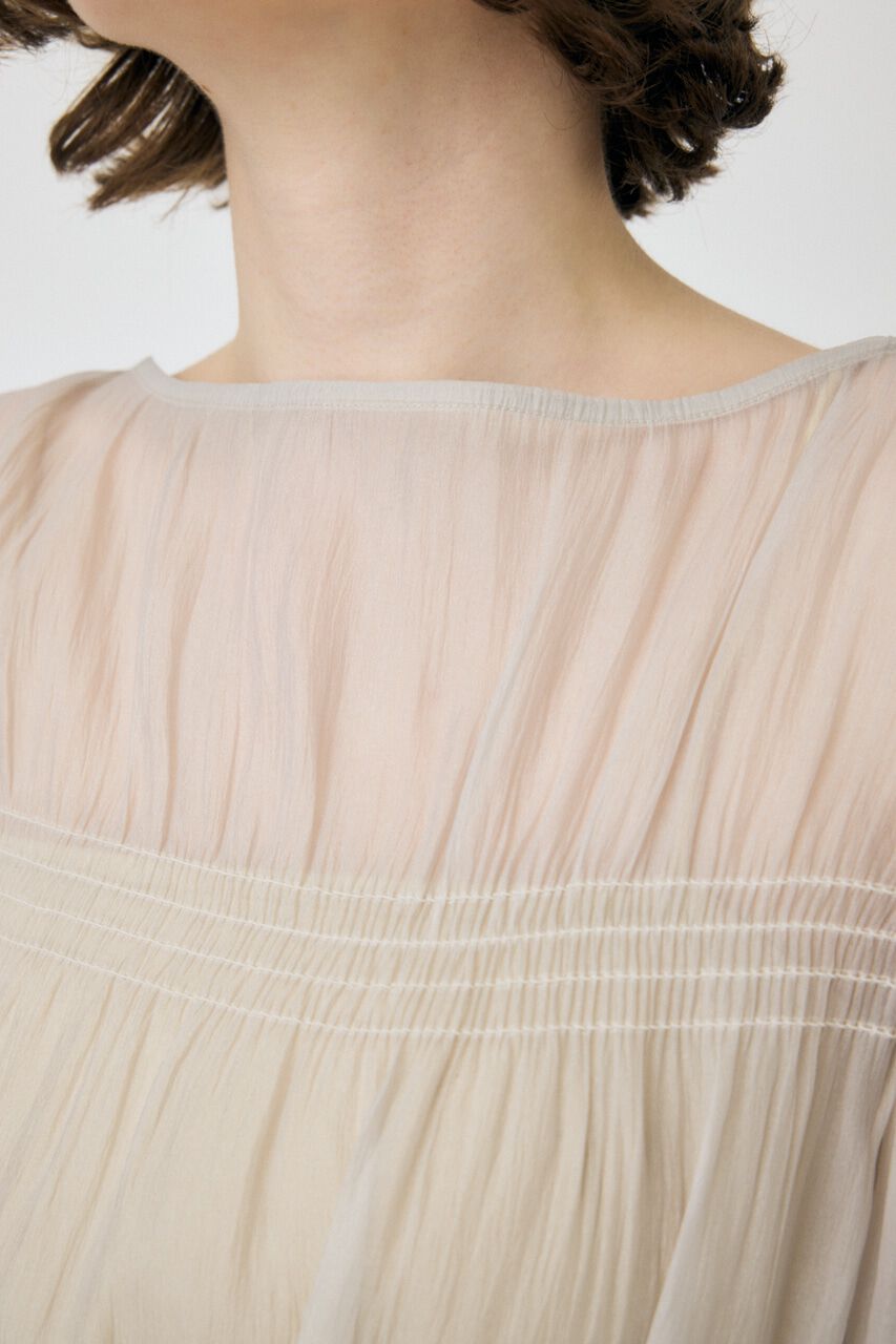 MOUSSY「SHEER GATHER ブラウス」|シャツ・ブラウス|