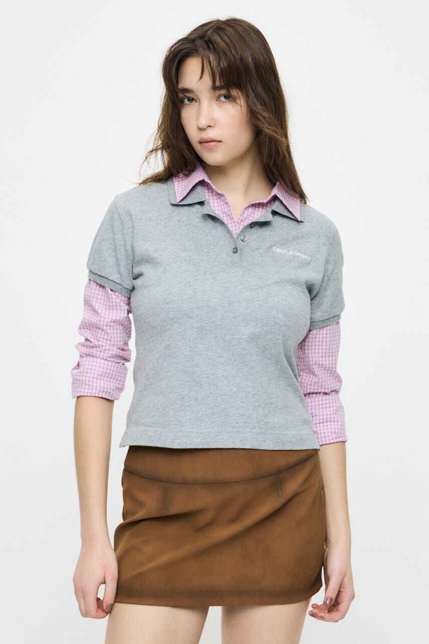 MOUSSY「SHIRT SLEEVE STRIPED POLO Tシャツ」|Tシャツ・カットソー|