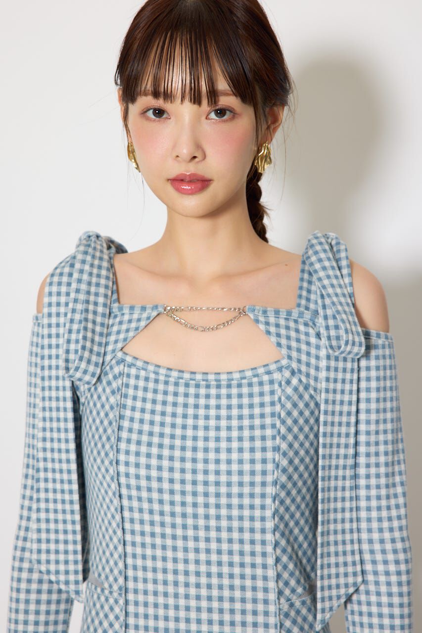 rienda「ギンガムチェックカットワンピース」|ワンピース|