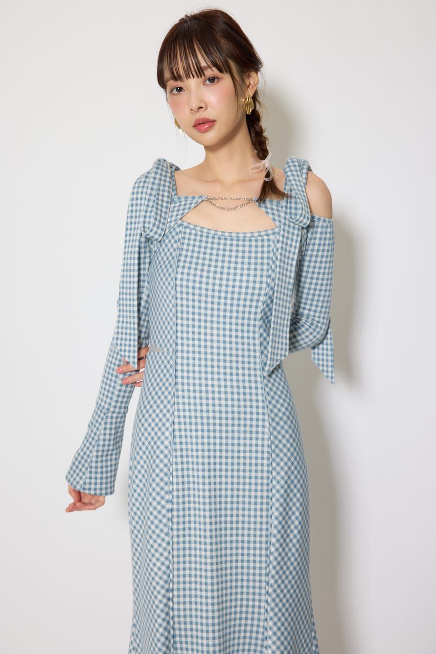 rienda「ギンガムチェックカットワンピース」|ワンピース|