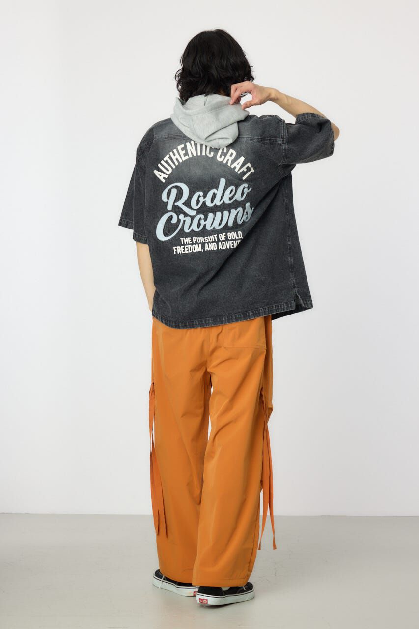 RODEO CROWNS「バックロゴフードデニムシャツ」|シャツ・ブラウス|