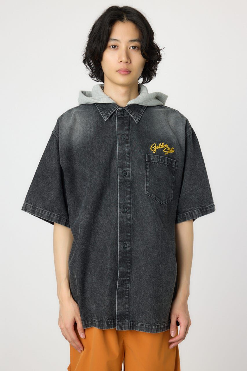 RODEO CROWNS「バックロゴフードデニムシャツ」|シャツ・ブラウス|