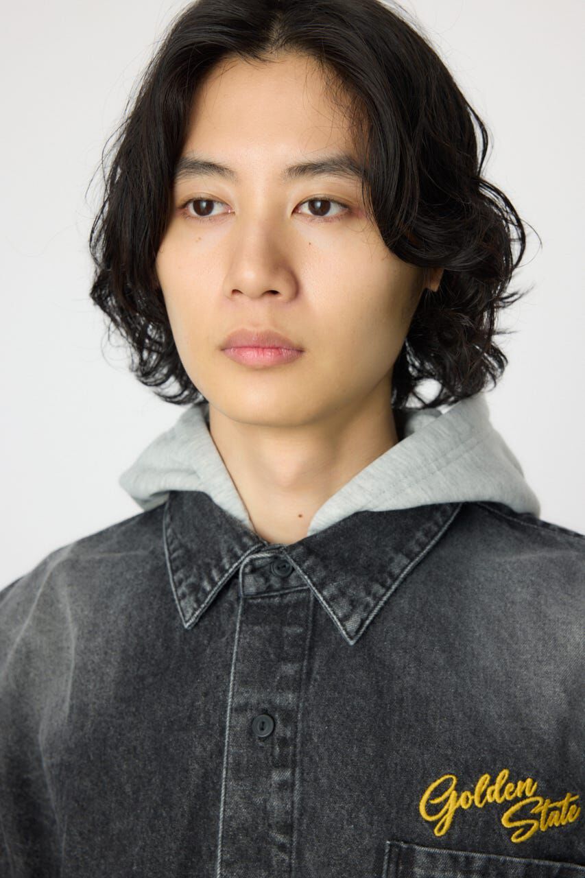 RODEO CROWNS「バックロゴフードデニムシャツ」|シャツ・ブラウス|