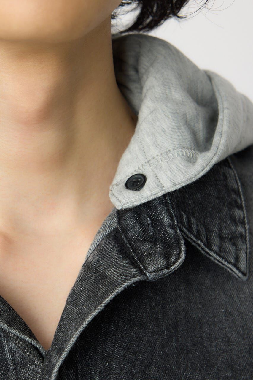 RODEO CROWNS「バックロゴフードデニムシャツ」|シャツ・ブラウス|