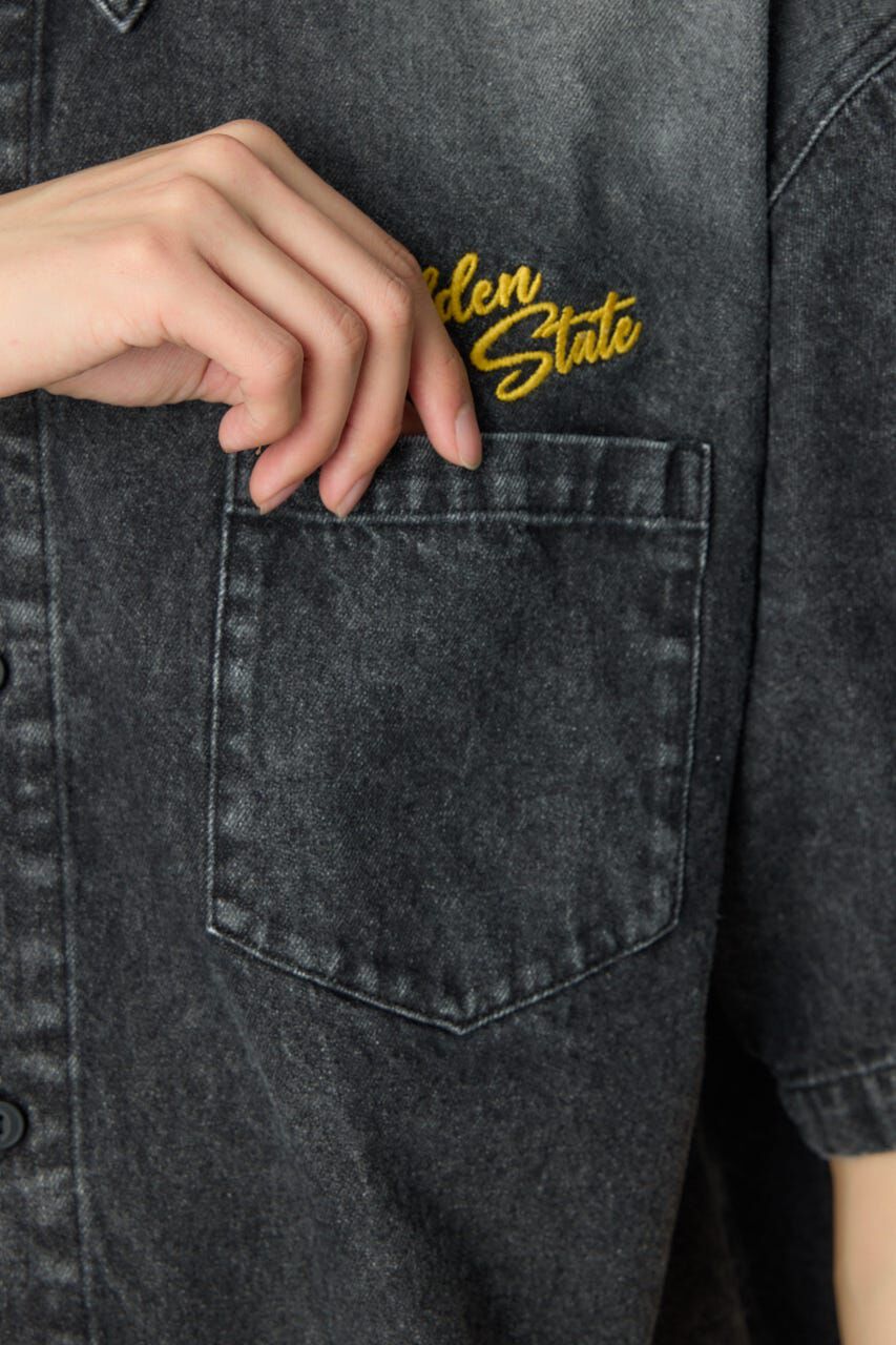 RODEO CROWNS「バックロゴフードデニムシャツ」|シャツ・ブラウス|