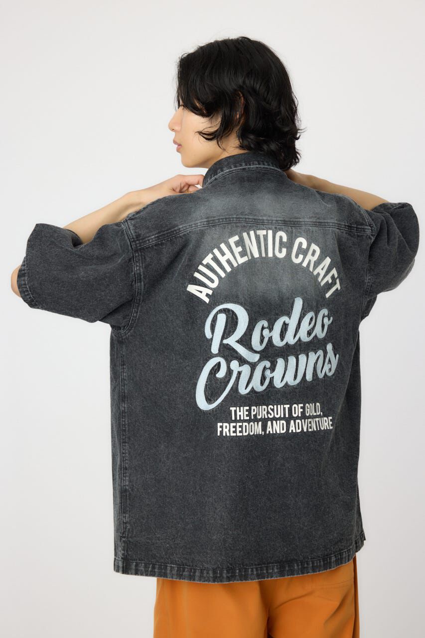 RODEO CROWNS「バックロゴフードデニムシャツ」|シャツ・ブラウス|