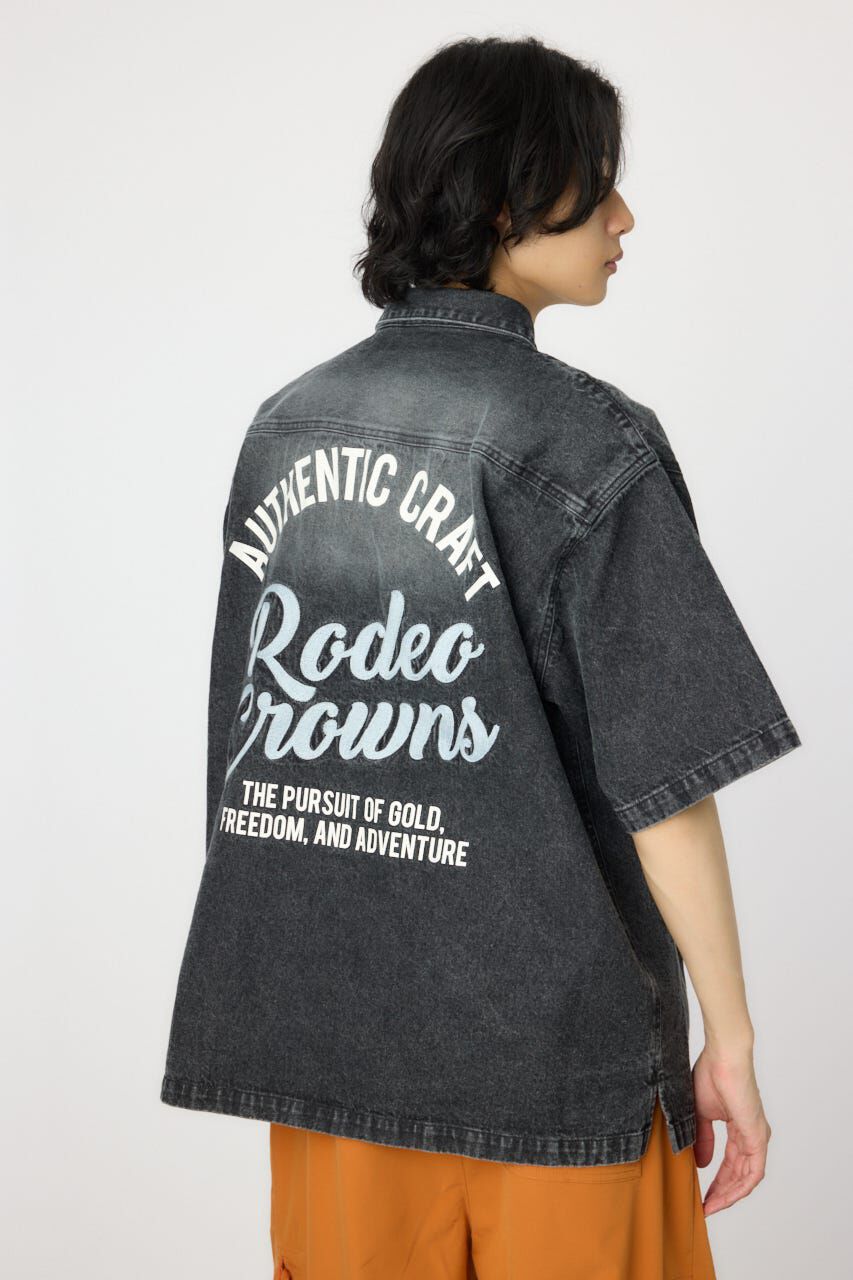 RODEO CROWNS「バックロゴフードデニムシャツ」|シャツ・ブラウス|