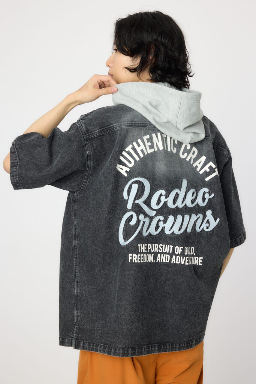 RODEO CROWNS「バックロゴフードデニムシャツ」|シャツ・ブラウス|