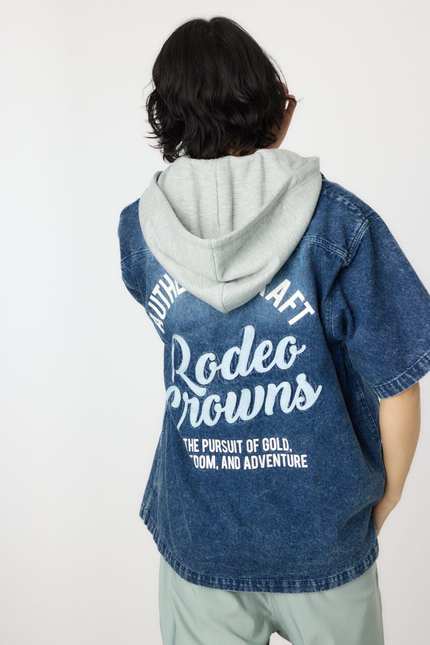 RODEO CROWNS「バックロゴフードデニムシャツ」|シャツ・ブラウス|