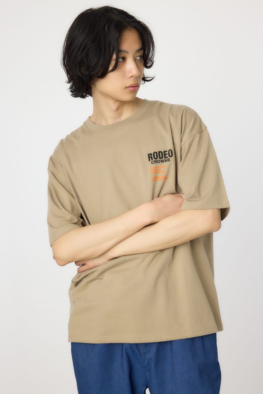 RODEO CROWNS「メンズOverlap デニムアップリケTシャツ」|Tシャツ・カットソー|L/KHA1