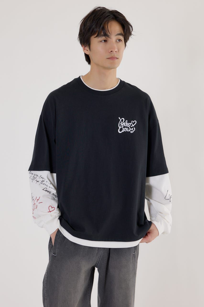 RODEO CROWNS「ハートフェイクレイヤードトップス」|Tシャツ・カットソー|