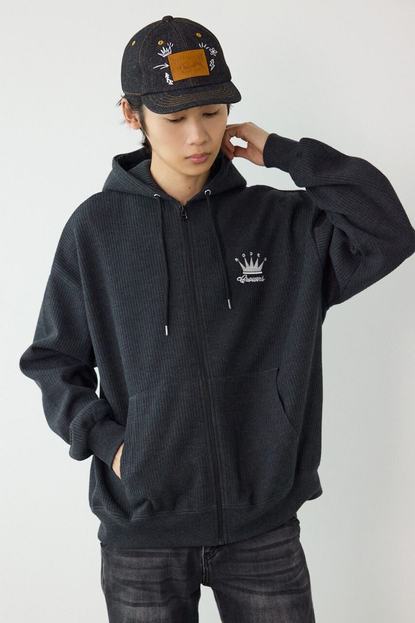 RODEO CROWNS「ボンディングワッフルZIPパーカー」|パーカー|