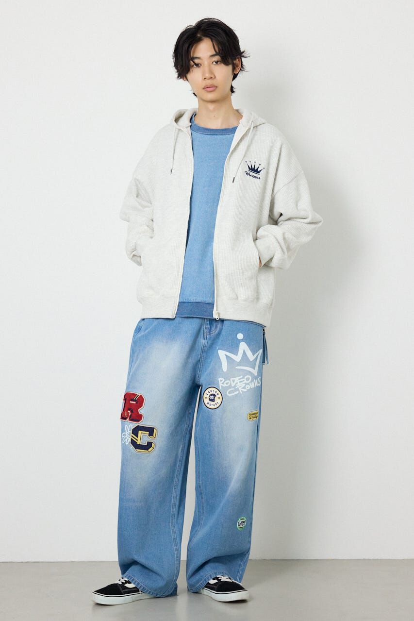 RODEO CROWNS「ボンディングワッフルZIPパーカー」|パーカー|