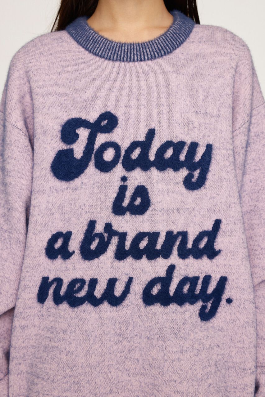 SLY「JQ LOGO MINKY LOOSE KNIT トップス」|ニット・セーター|