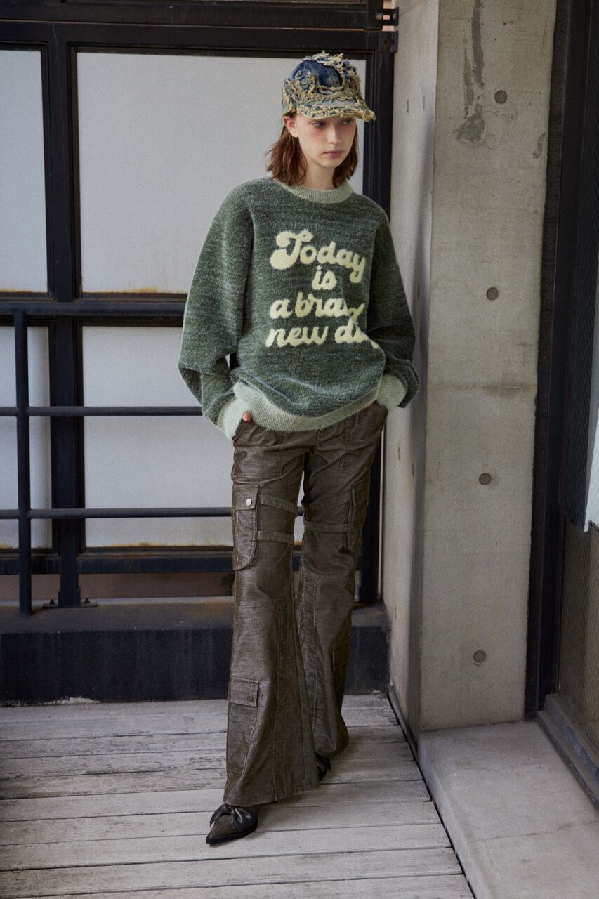 SLY「JQ LOGO MINKY LOOSE KNIT トップス」|ニット・セーター|