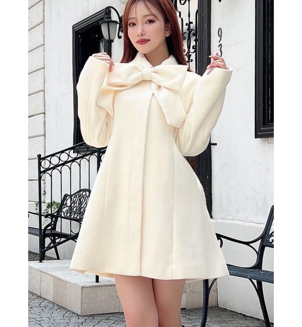 RESEXXY「【追加生産分】ビッグリボンミディコート」|その他|アイボリー