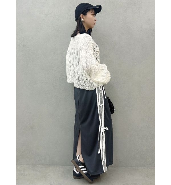 dazzlin「サイドレースリボントラックスカート」|スカート|