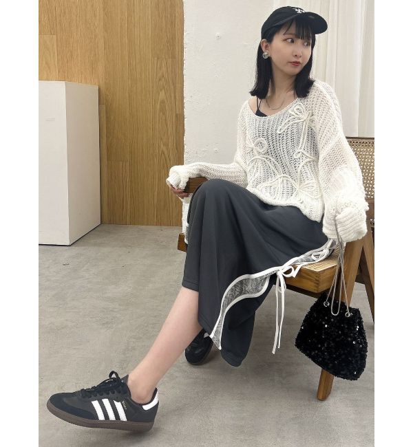 dazzlin「サイドレースリボントラックスカート」|スカート|