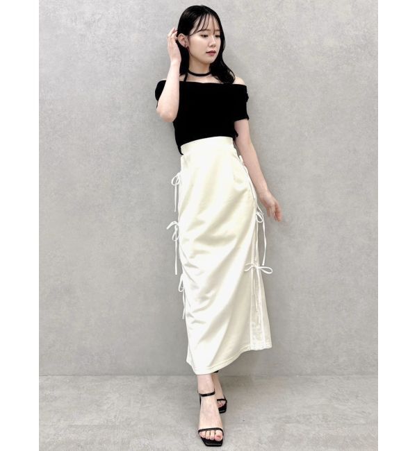 dazzlin「サイドレースリボントラックスカート」|スカート|