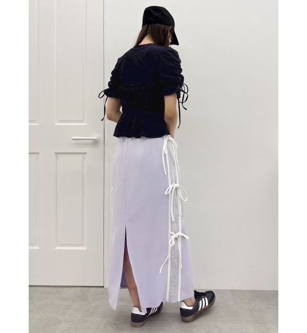 dazzlin「サイドレースリボントラックスカート」|スカート|