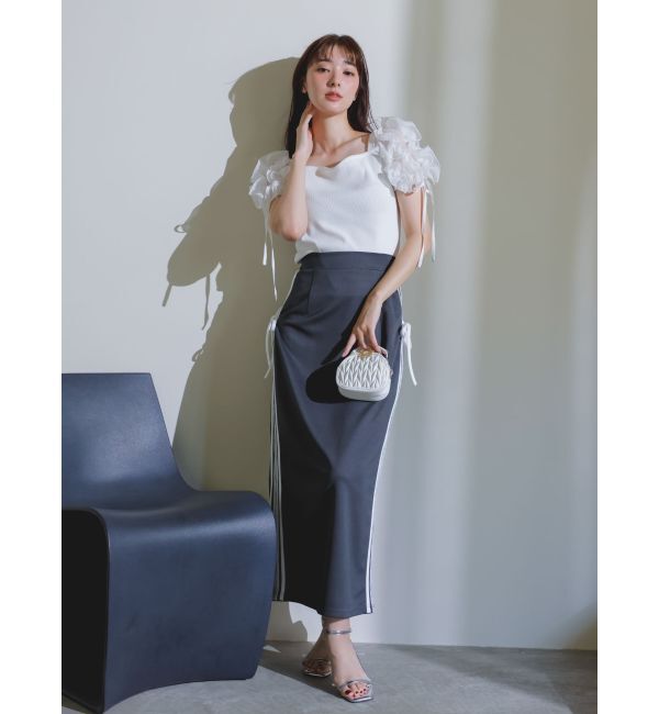 dazzlin「サイドレースリボントラックスカート」|スカート|