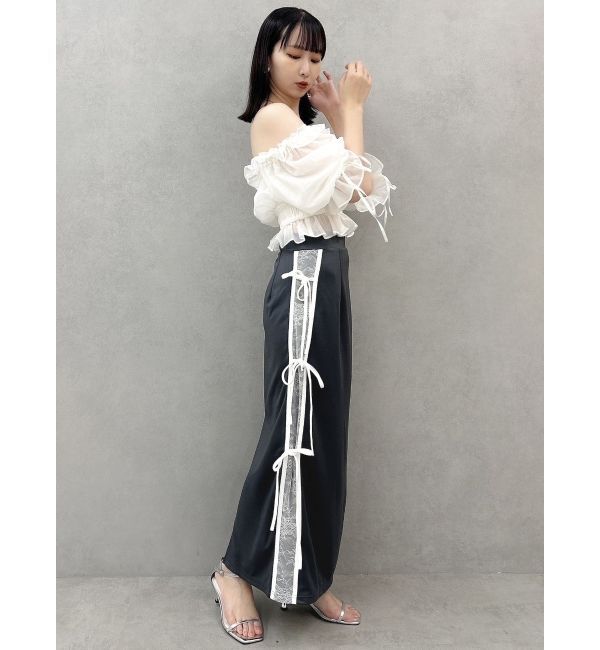 dazzlin「サイドレースリボントラックスカート」|スカート|
