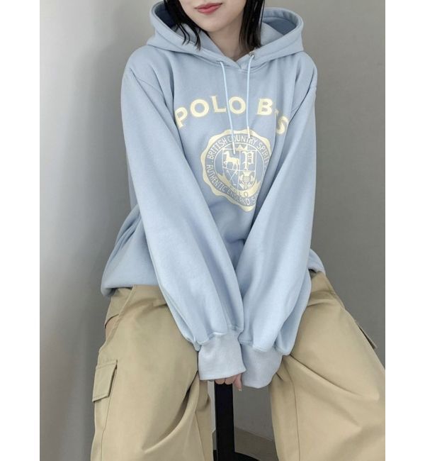 dazzlin「【POLO BCS コラボ】プリントロゴ裏起毛フーディー」|スウェット・ジャージ|ブルー