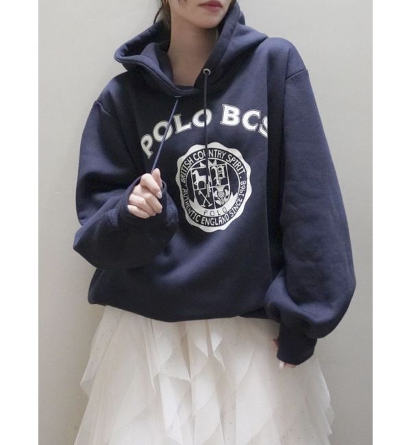 dazzlin「【POLO BCS コラボ】プリントロゴ裏起毛フーディー」|スウェット・ジャージ|ネイビー