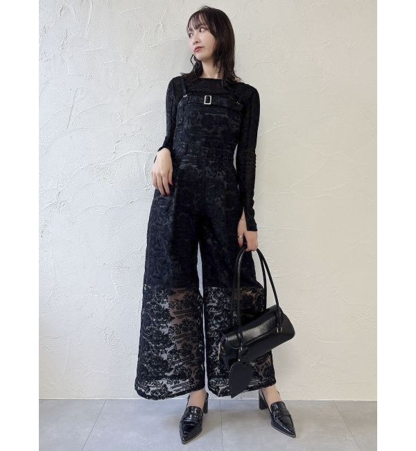 dazzlin「レースワイドサロペット」|ワンピース|