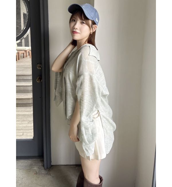 dazzlin「シアーツイードオーバーシャツ」|シャツ・ブラウス|